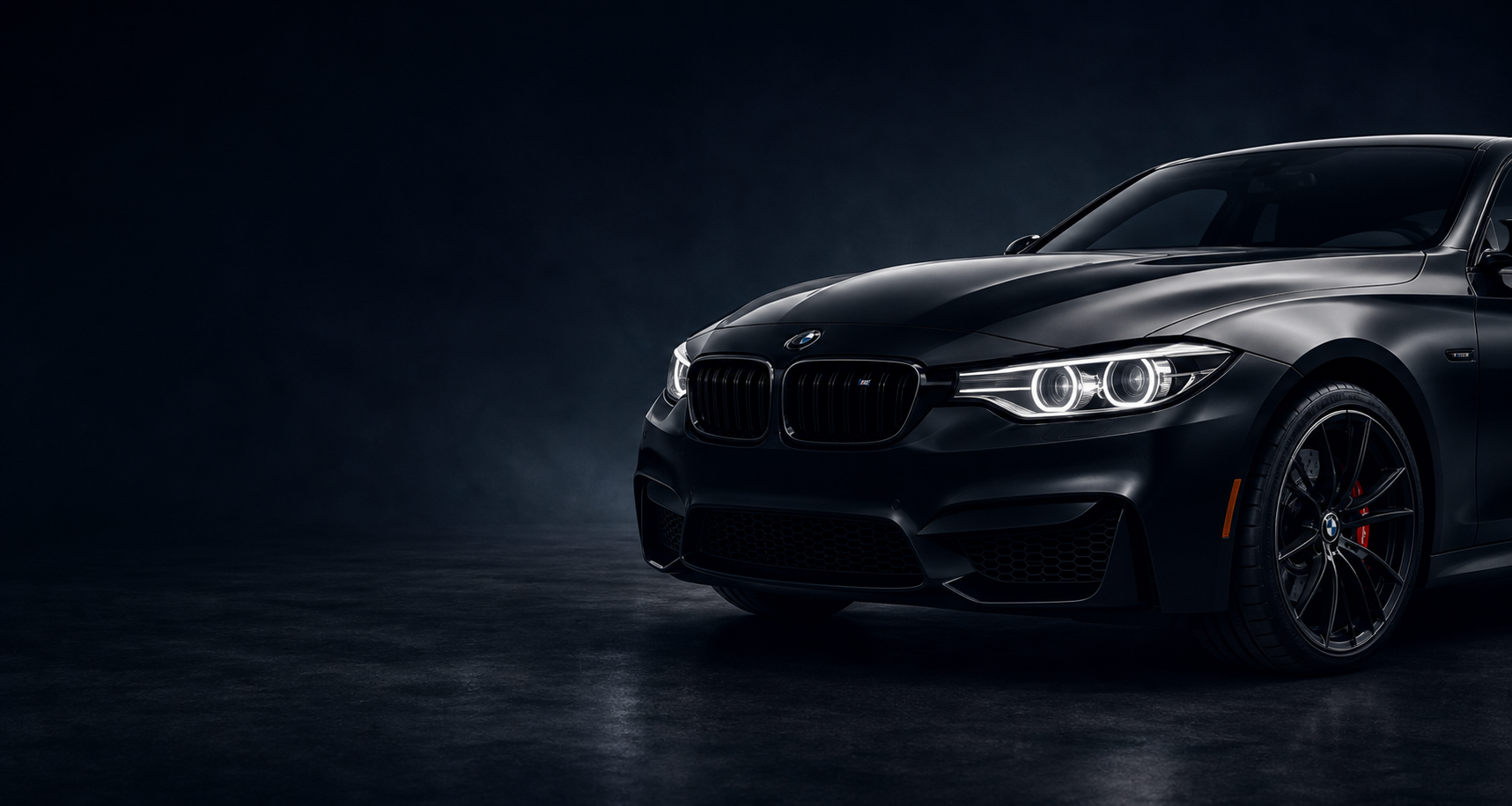 Black performance car